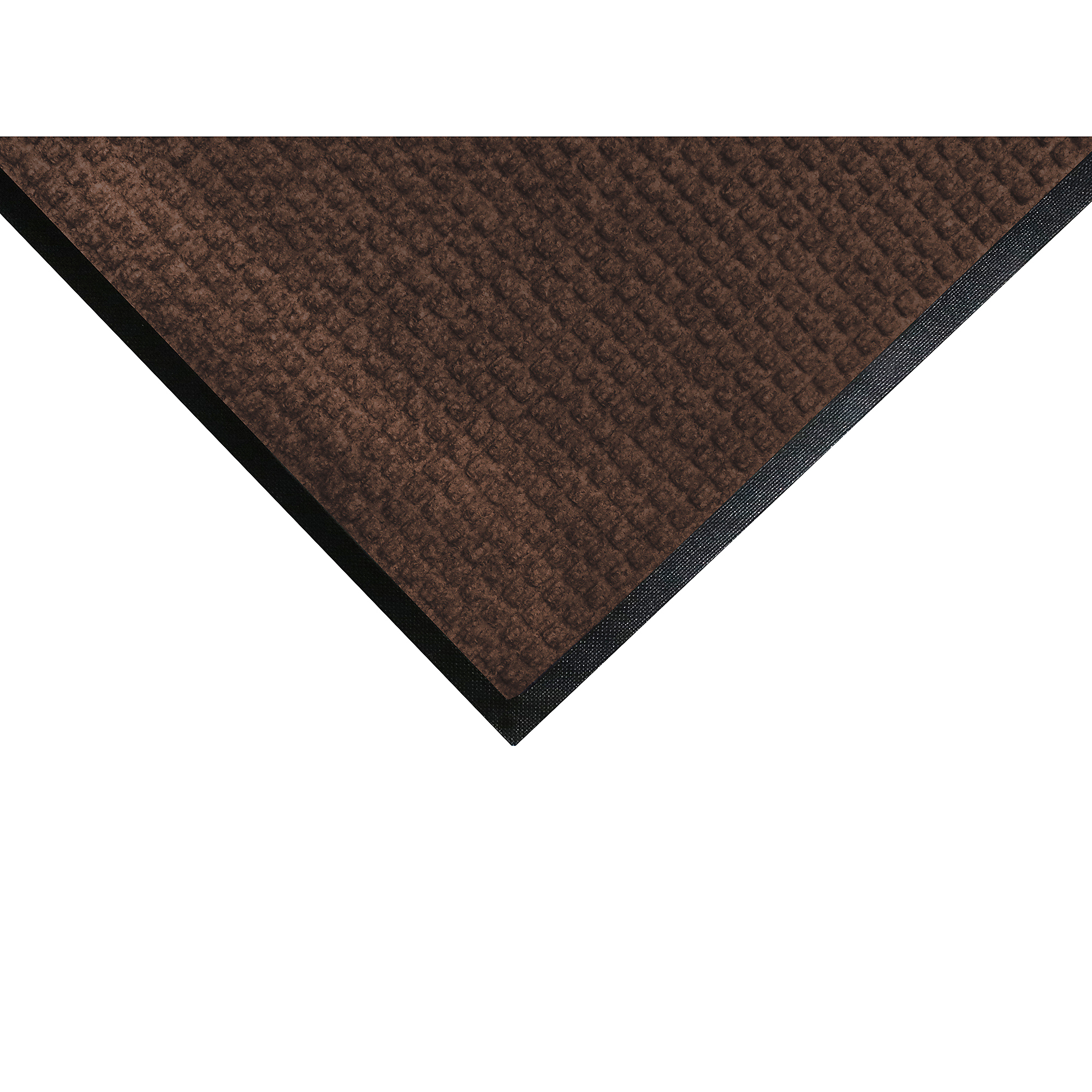M+A Matting WaterHog Squares MatScraper/Wiper Entrance Mat,4' x 8' Dark Brown, 3/8" Thickness,cleated backed, Model # 2005248070